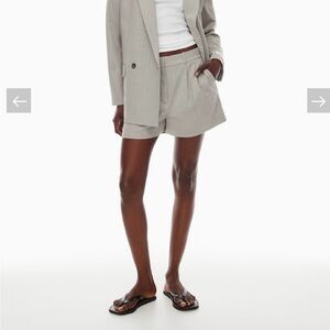 Aritzia Babaton Pleated Mini Shorts